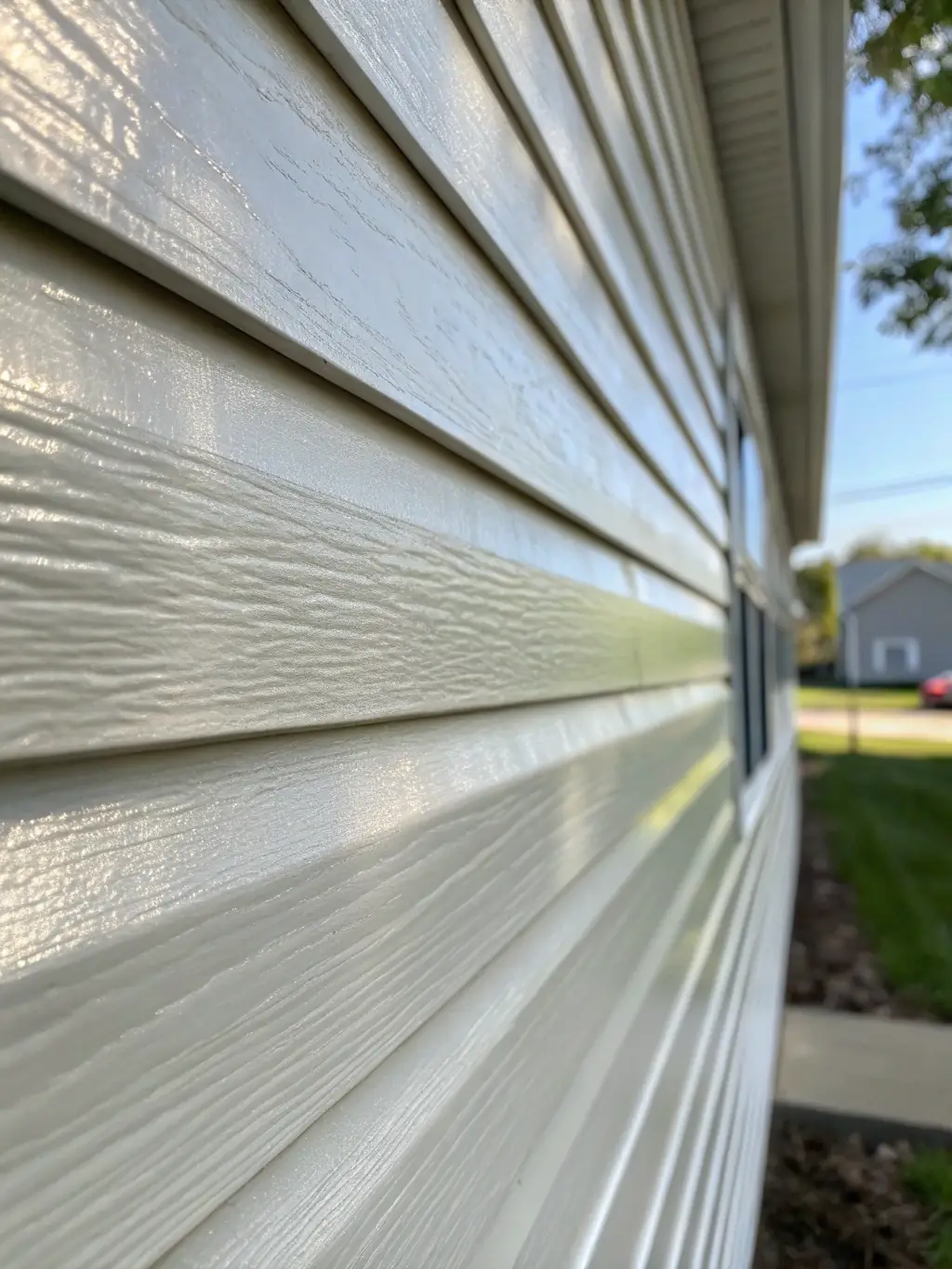A close-up of a clean, mold-free surface after power washing, highlighting the attention to detail and thoroughness of the service.